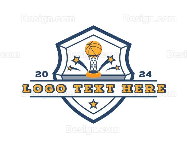 Basketball Sports Trophy Logo