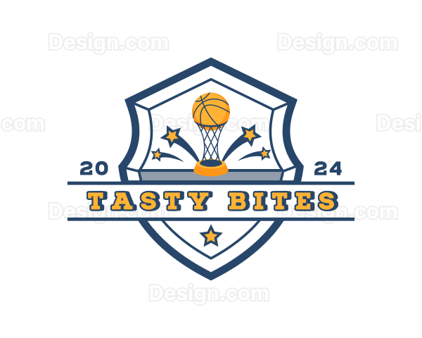 Basketball Sports Trophy Logo