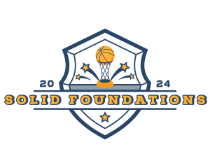 Basketball Sports Trophy Logo