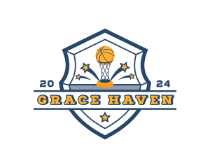 Basketball Sports Trophy logo