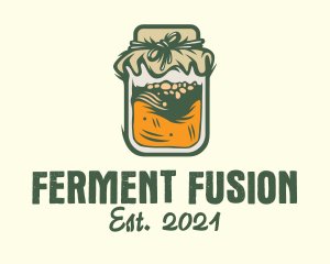 Fermented Lemon Kombucha logo design