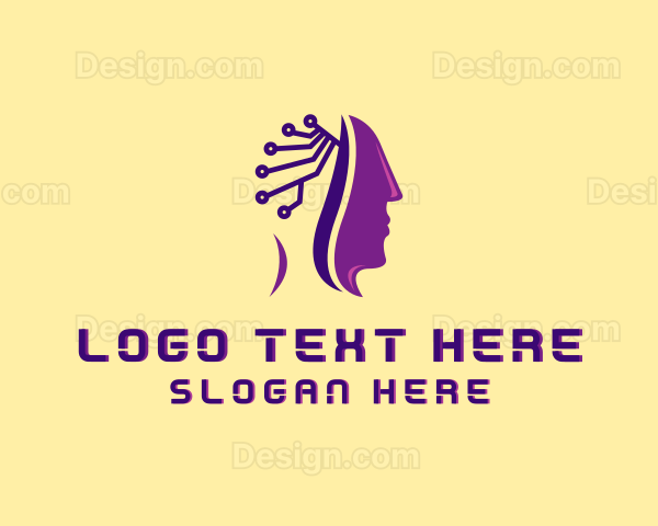 Technology Brain Circuit Logo