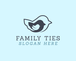 Cute Modern Bird Family  logo design