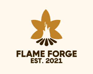 Leaf Camp Bonfire  logo