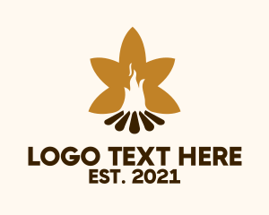 Leaf Camp Bonfire  logo