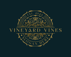 Vine Ornament Botanical logo design