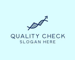 Blue Arrow DNA  logo design