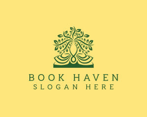 Book Learning Tree logo design