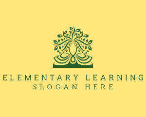 Book Learning Tree logo design