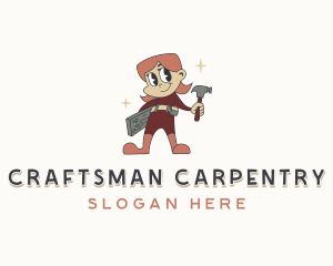 Woman Carpenter Construction logo