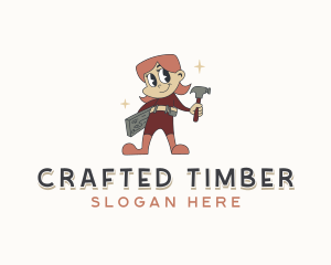 Woman Carpenter Construction logo design