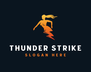 Thunder Woman Energy logo design