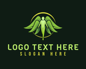 Yoga Leaf Wings logo