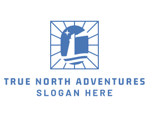 North Star Sea Lighthouse logo design