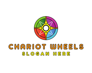 Rainbow Circle Wheel logo design