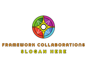 Colorful Rainbow Circle Wheel logo
