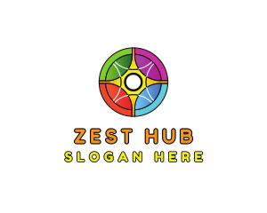 Colorful Rainbow Circle Wheel logo