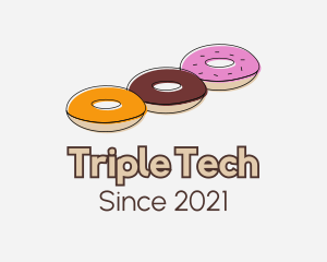 Triple Donut Snack logo design