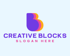 Creative Multimedia Agency Letter B logo design