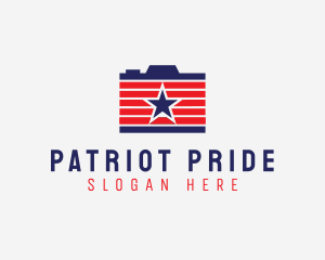 Patriotic Camera Photography logo design