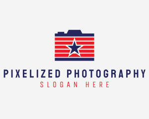 Patriotic Camera Photography logo design