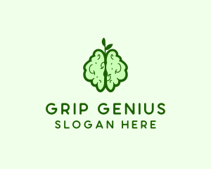 Natural Brain Plant  logo design