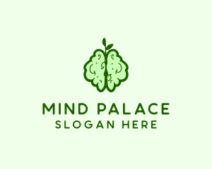 Natural Brain Plant  logo design