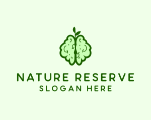 Natural Brain Plant  logo design