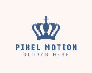 Tiara Crown Pixel logo design