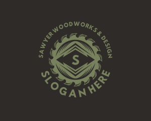 Woodworking Circular Saw logo design