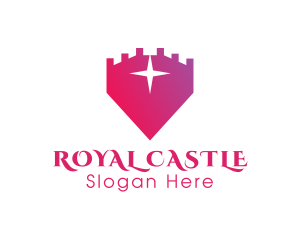 Gradient Castle Shield logo design