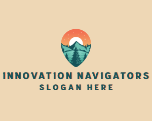 Mountain Camping Adventure logo design