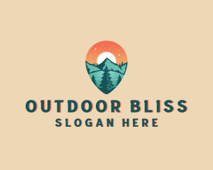 Mountain Camping Adventure logo design