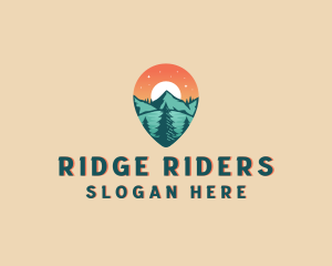 Mountain Camping Adventure logo design