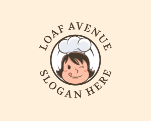 Smiling Restaurant Cook logo design