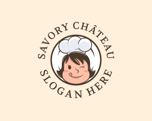 Smiling Restaurant Cook logo design