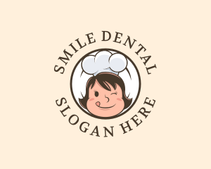 Smiling Restaurant Cook logo design