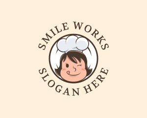 Smiling Restaurant Cook logo design