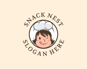 Smiling Restaurant Cook logo design