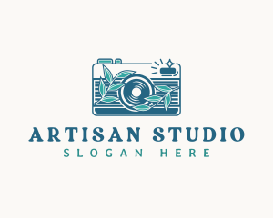 Studio Camera Leaves logo design