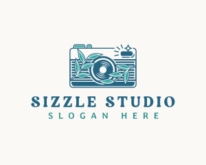 Studio Camera Leaves logo design