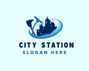 City Cleaning Housekeeping logo design