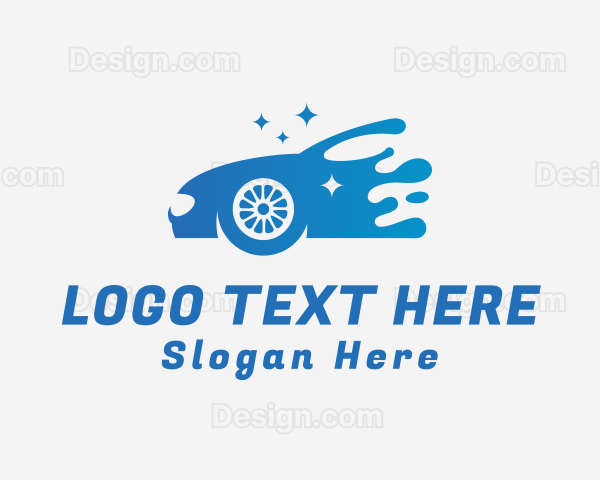 Gradient Car Wash Vehicle Logo