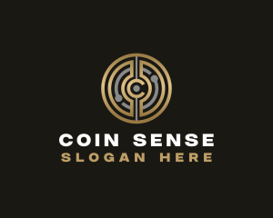 Bitcoin Cryptocurrency Coin logo design