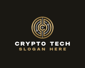 Bitcoin Cryptocurrency Coin logo design