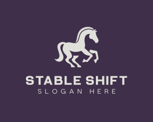 Equestrian Stallion Horse logo design