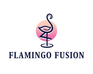 Flamingo Animal Bird logo