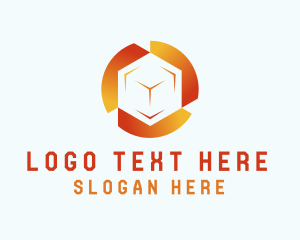 Gradient Tech Cube  logo