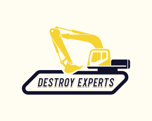 Construction Excavator Machinery logo design