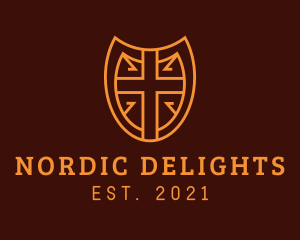 Nordic Medieval Shield logo design